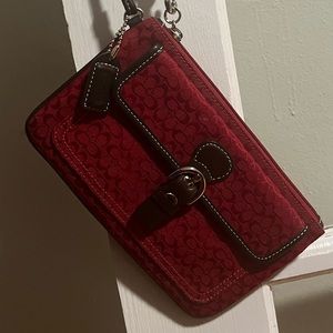 Red Coach Wristlet